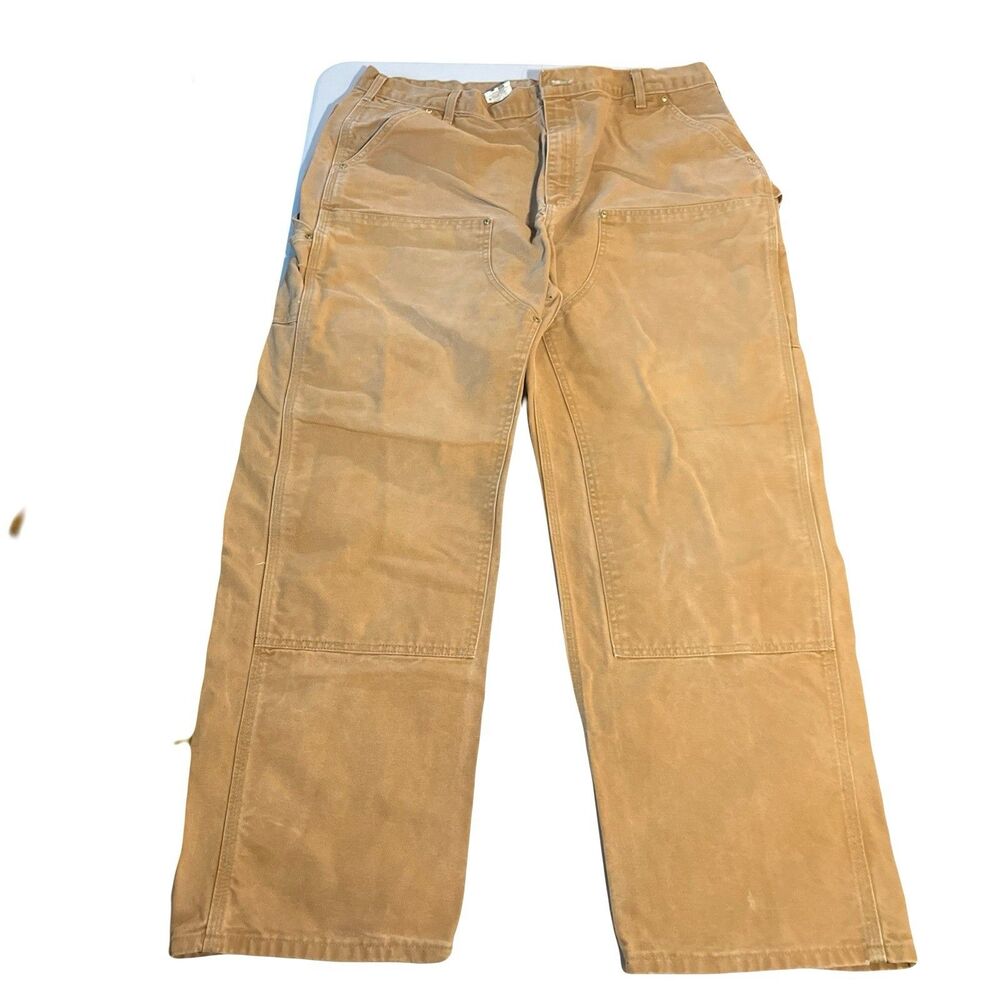 Carhartt Double Knee Duck Canvas Pants B01 BRN Men's Size 40x32 USA Made